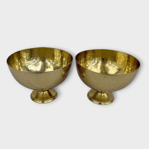 Clearance Item - Mosaic Medium Punch Bowl Gold 25cm - Job lot of 2 bowls (Ex Rental)
