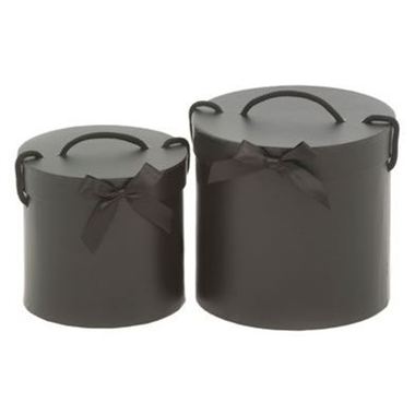 Hat Box Black | Florist Supplies | Triangle Nursery