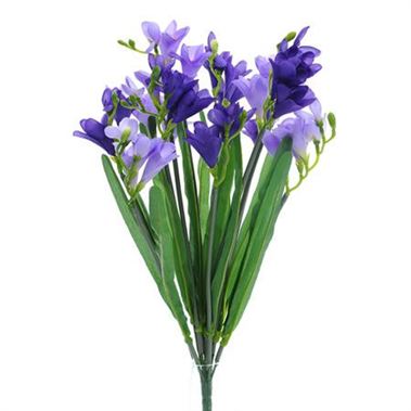 Artificial Freesia Stem Purple | Wholesale Silk Flowers & Florist ...